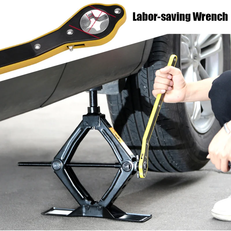 Universal Labor-saving Wrench Car Jack Lifting Tools Handle Scissor Jack Lug Phillips Wrenchs Car Repair Tool Accessories