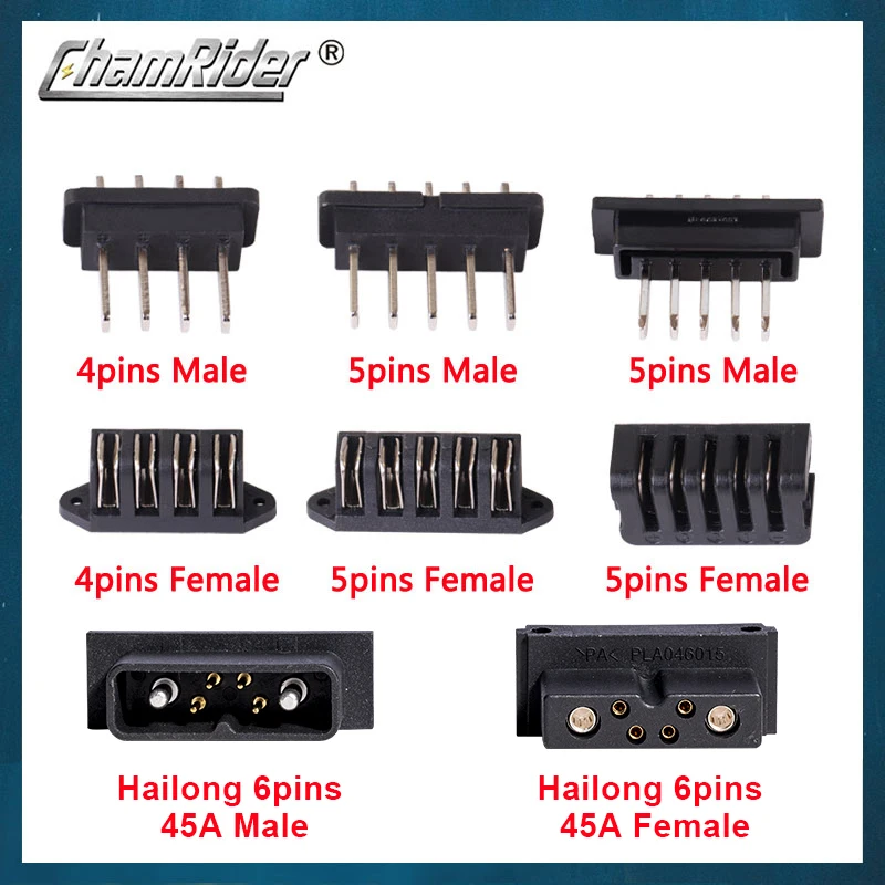 

Hailong Power discharge connector 4pins / 5pins Male or Female/ Ebike Parts power plug