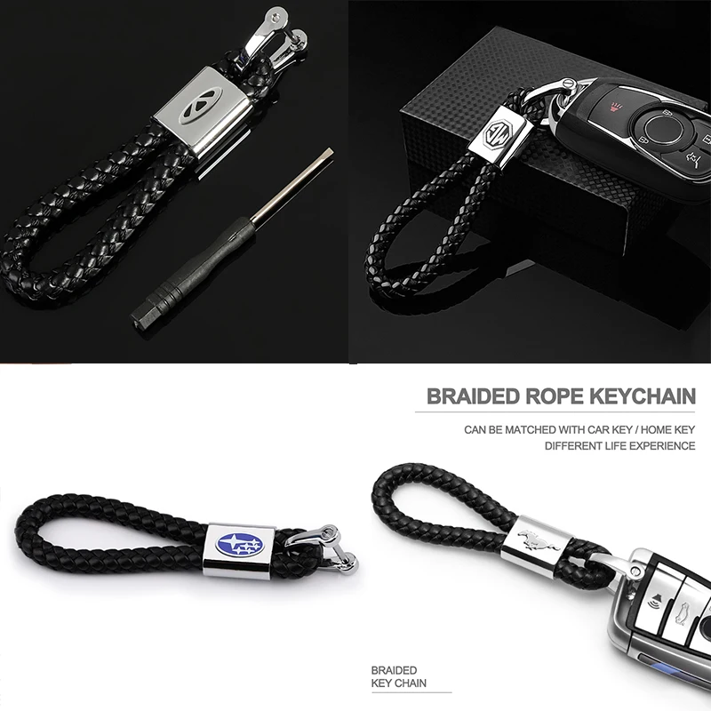 

PU Leather Car Key Ring Braided Rope Handmade Keychain For Volvo XC60 XC40 V40 V50 V60 S40 S50 S60 S70 S80 S90 240 C70 Vnl Truck