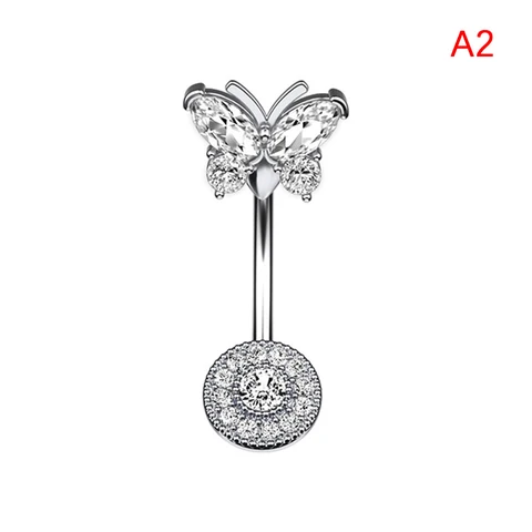 Fashion Butterfly Flower Belly Button Rings Drop Sexy Belly Ring Piercing Charm Jewelry Belly Button Rings For Women