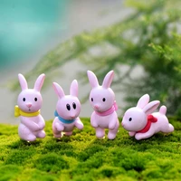 decoration fairy bow tie bunny home decor easter rabbit micro landscape bunny miniatures for bonsai decor outdoor