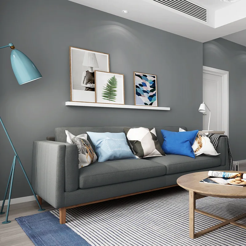 

Настенная бумага, современная простая настенная бумага темно-серого цвета в скандинавском стиле, настенная бумага для гостиной, настенная ...