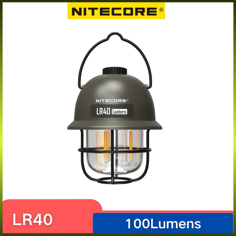 NITECORE LR40 Rechargeable Camping Lantern 100Lumens Protable LED Flashlight For Outdoor Lighting