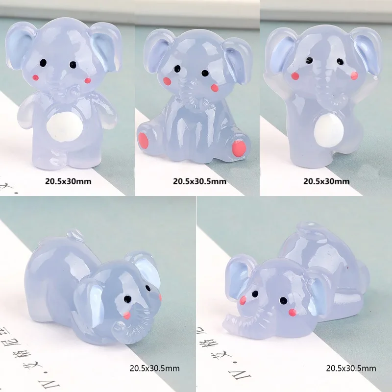 

Набор из 5 светильных фигурок слонов