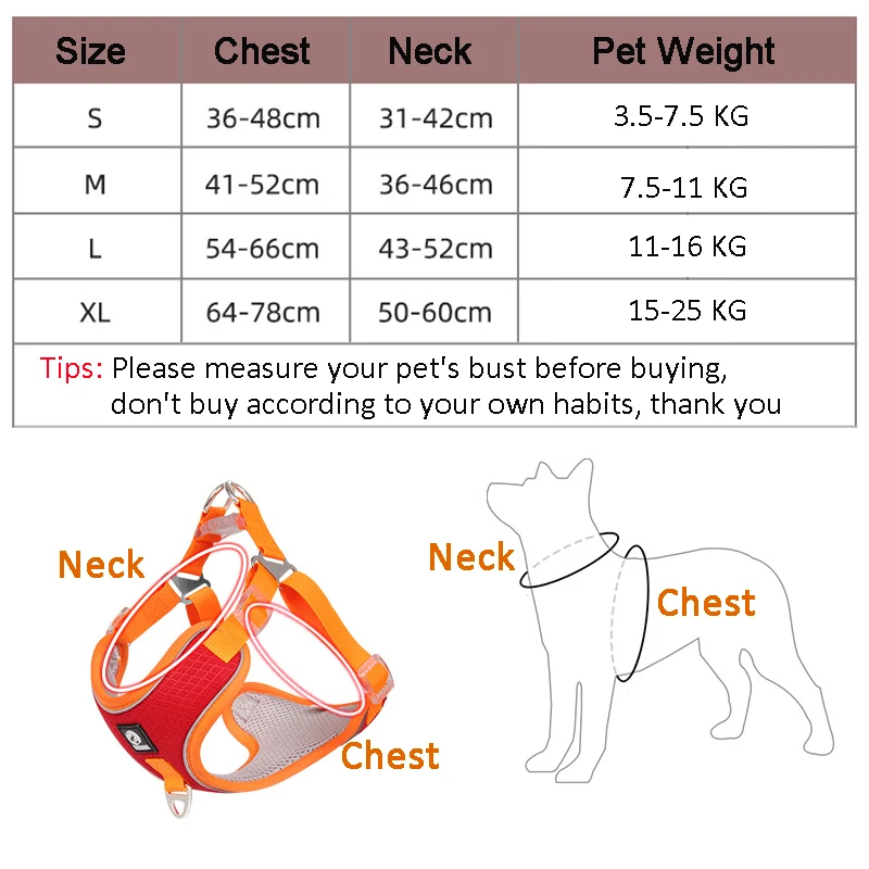 Нетянущаяся собачья поводок, регулируемый безопасный нейлоновый средний жилет с подкладкой, отражающий наружность для французского бульдога и шиба ину на.