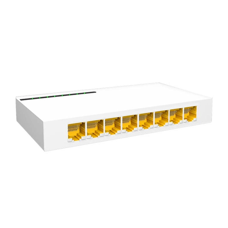 

TXE076 8-Port Gigabit Network Splitter Stable And Non-Drop Plug And Play EU Plug