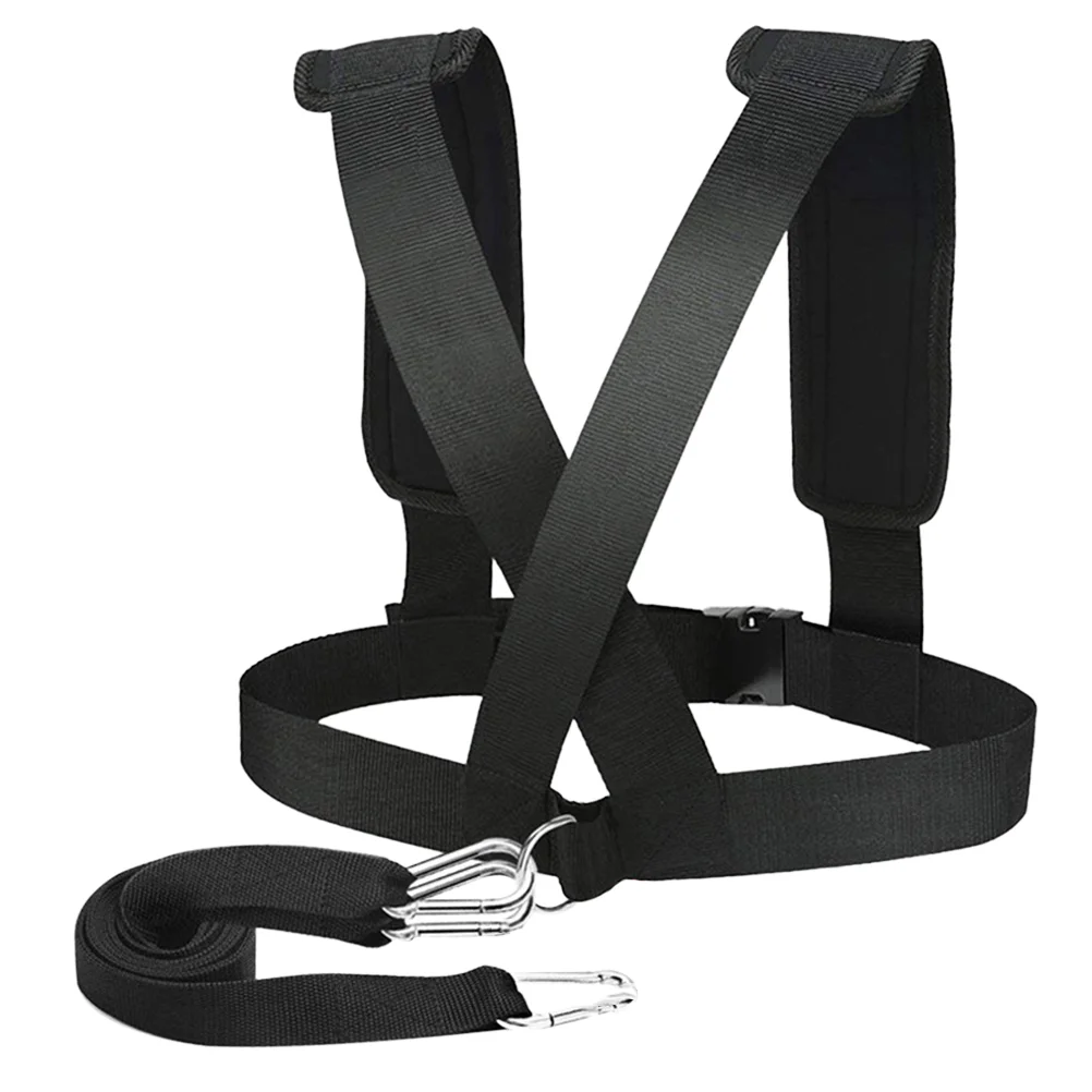 

Weight Sled Harness Vest Waist Belt Pulling Strap for Running Sprinting Resistance Band Improve Strength Agility Black