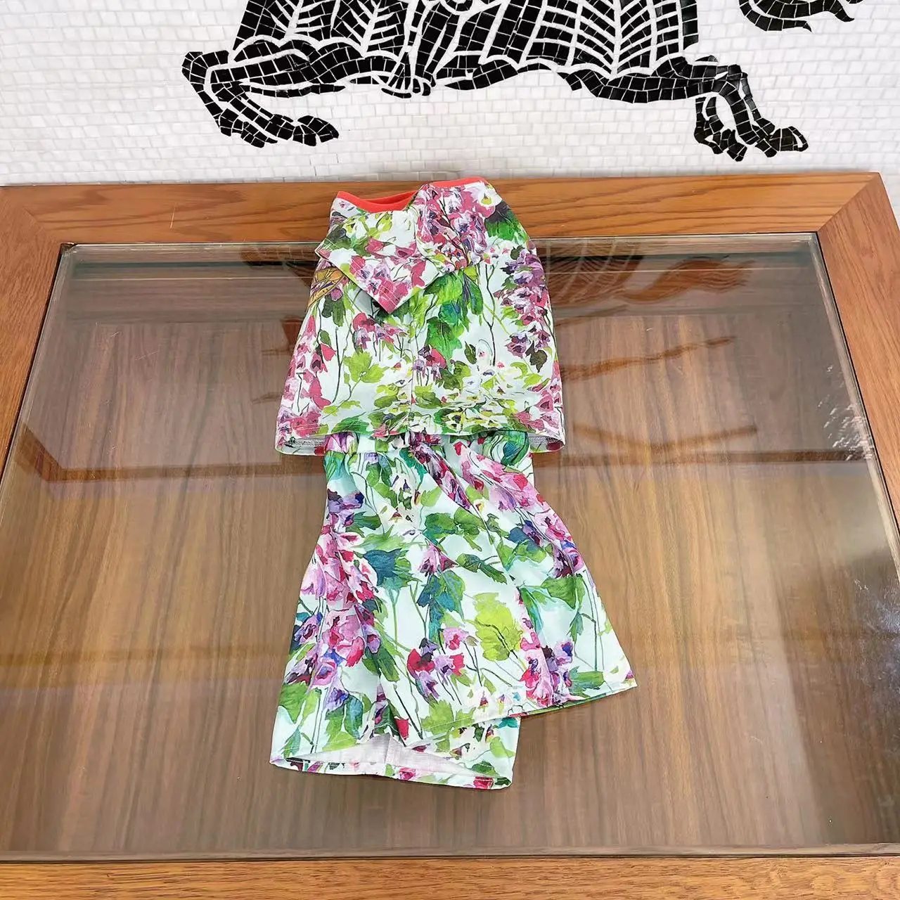 

Children's Summer Boys' two-piece set round neck short sleeve printed T-shirt + shorts leisure vacation fashion girls' set