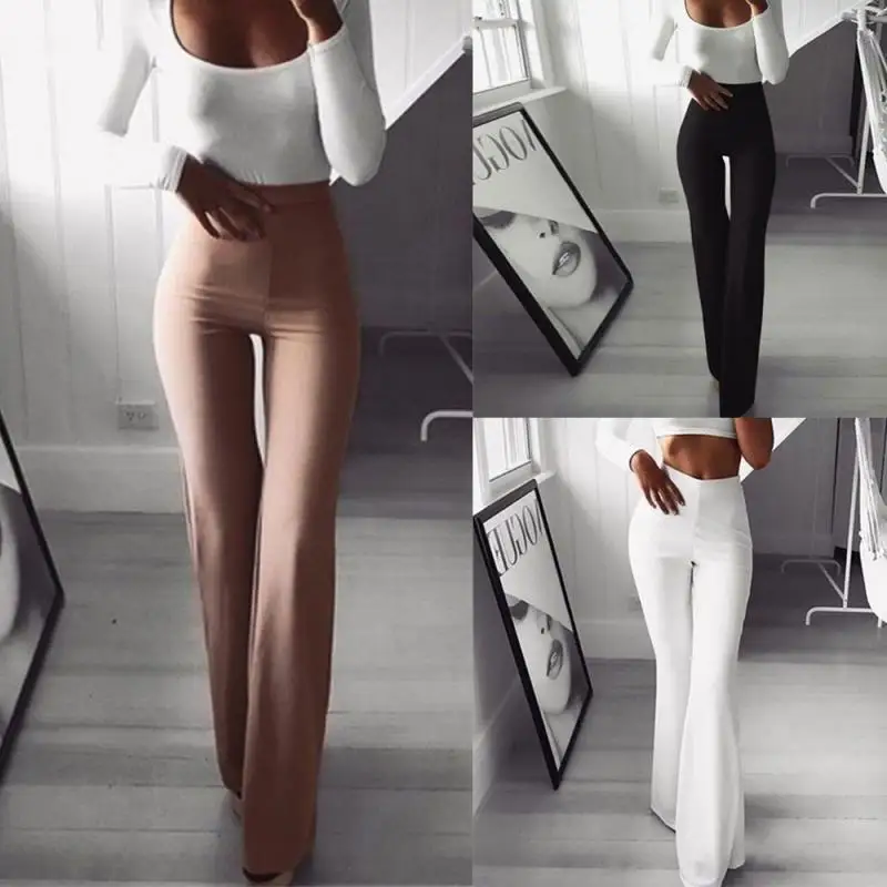 

Женские брюки для фитнеса и танцев, однотонные широкие брюки-клеш с высокой талией, штаны для йоги, спортивные женские штаны для фитнеса, 1 шт.