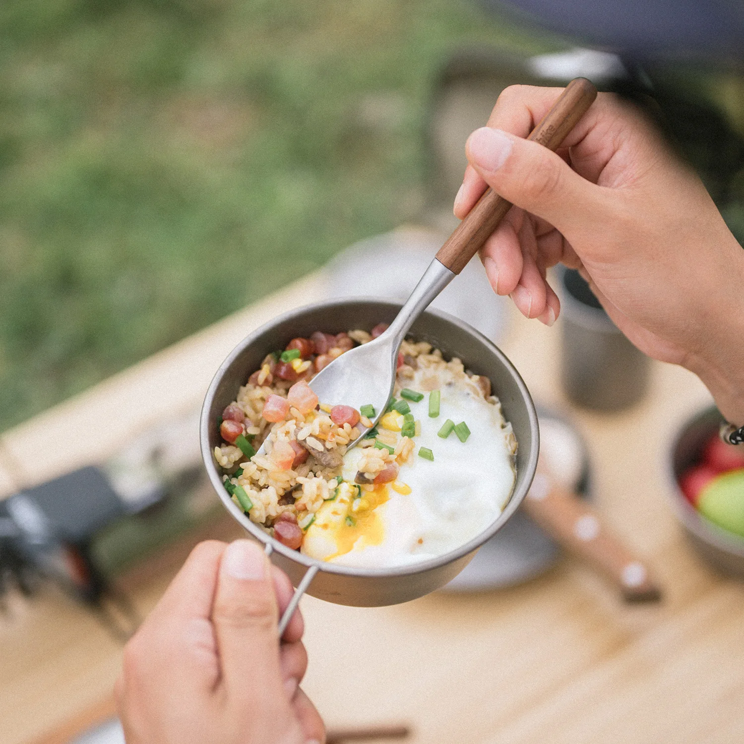 Naturehike Сверхлегкая титановая сковорода с крышкой Портативная посуда для кемпинга