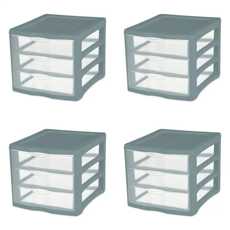 

Drawer Unit, Plastic, Aqua Slate, Adult, Set of 4