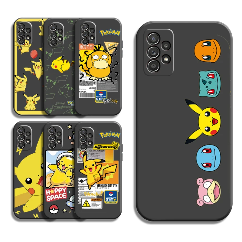 

Pokemon Pikachu Phone Cases For Samsung Galaxy A51 4G A51 5G A71 4G A71 5G A52 4G A52 5G A72 4G A72 5G Cases Funda Coque