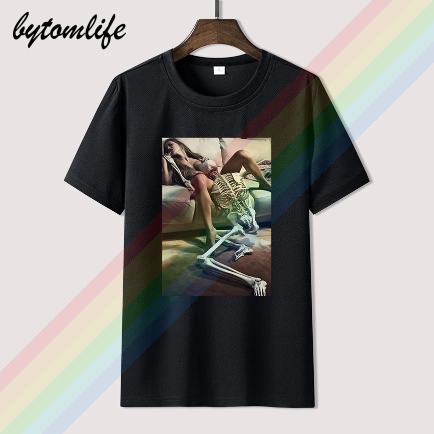 

Man Fashion Round Collar T Shirt Diytshirt Sexy Girls T-shirt Men's Women's 100% Cotton Short Sleeves Tops Tee Unisex