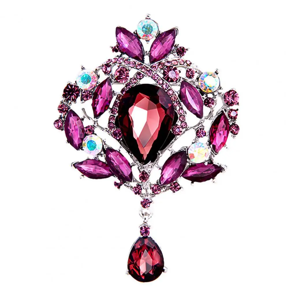 

Brooch Water Drop Rust-resistant Alloy Elegant Clothes Pin for Banquet