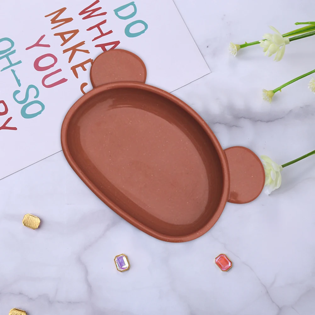 

Plate Silicone Mould Mirror Bear Head Handmade Craft DIY Crystal Epoxy Resin Space-saving Sink Suction Soap Drain