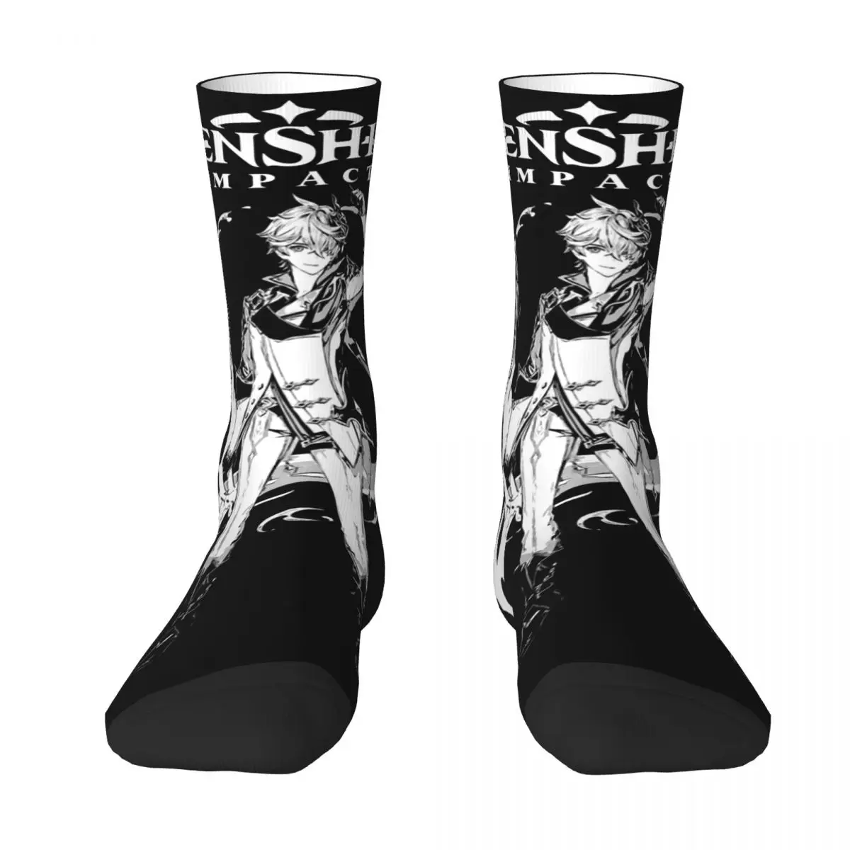 Humor Albedo Genshin уютные носки унисекс теплые с 3D принтом сумасшедшие в уличном стиле