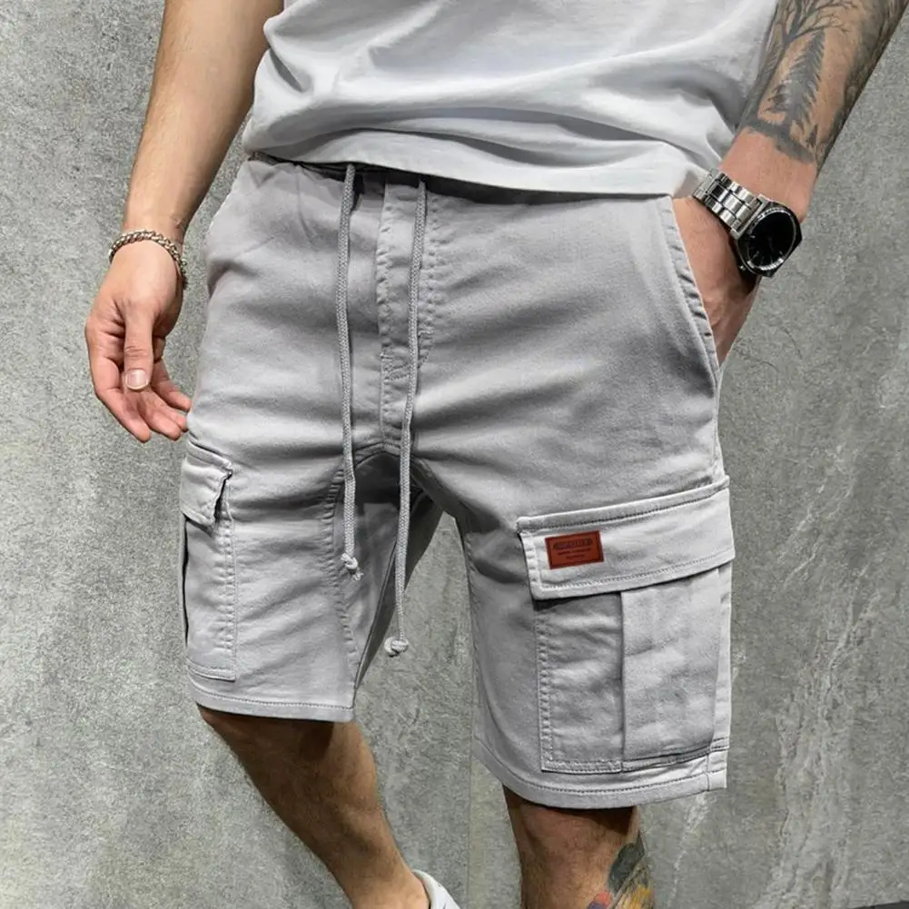 

Men Shorts Multi Pockets Streetwear Knee Length Multi Pockets Men Cargo Shorts Summer Shorts for Training