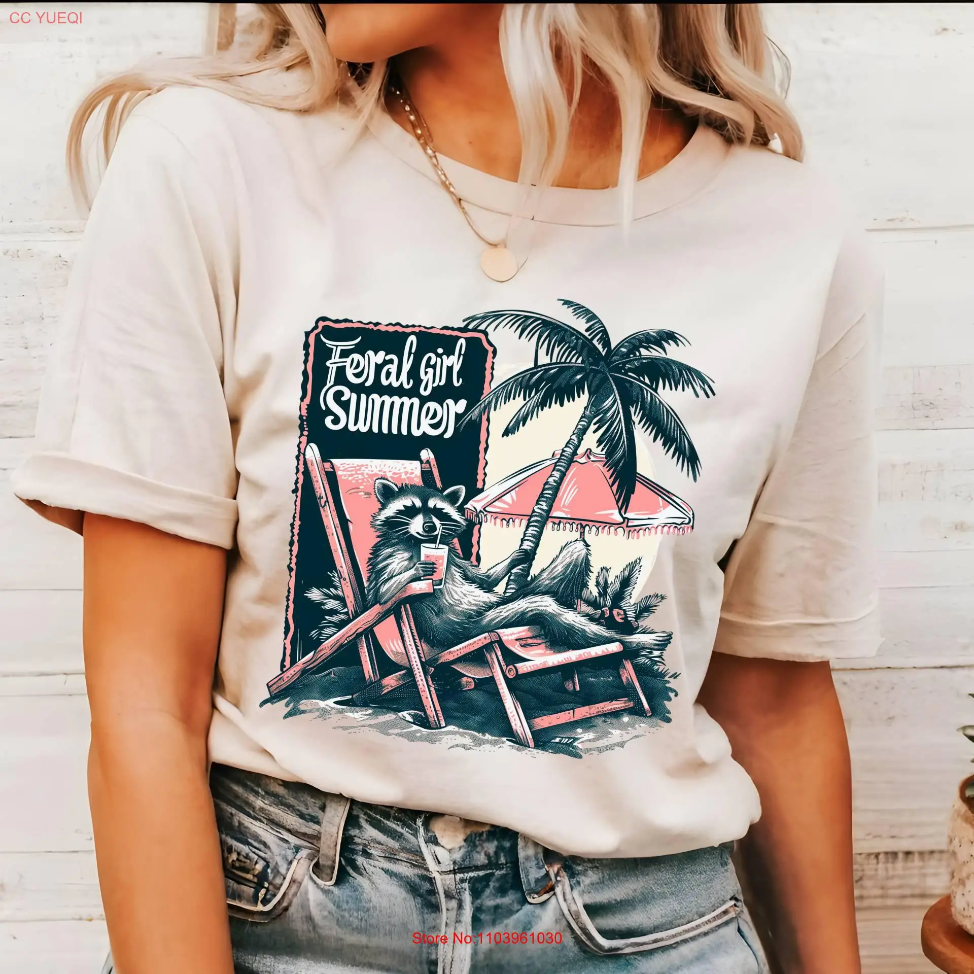 Летняя футболка с изображением енота для девочек-футболка подруги винтажный мем