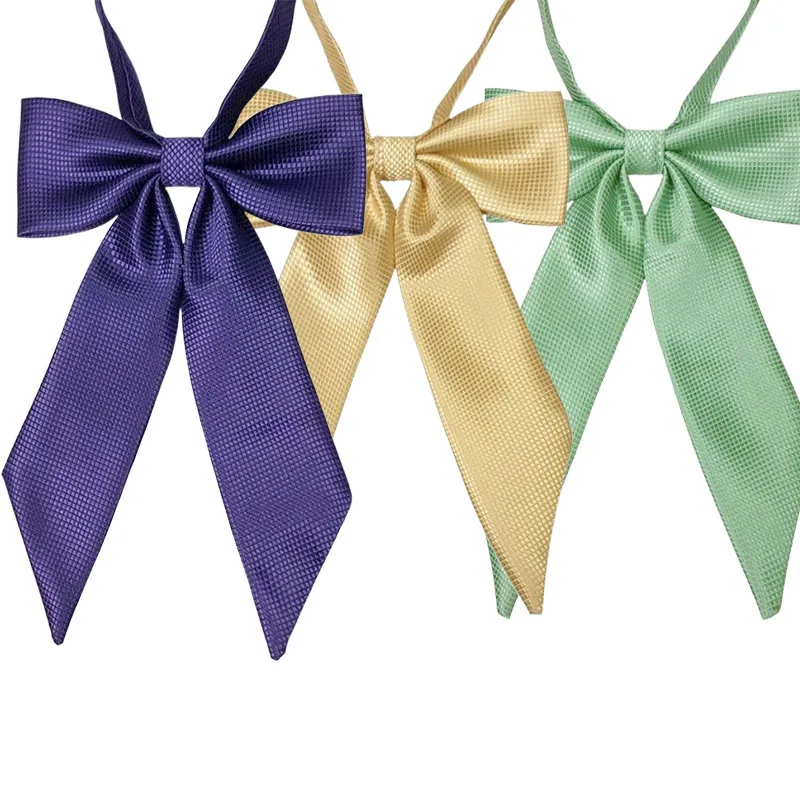 

Women Bowties Striped Bow Tie Purple Yellow Green Cravat Wedding Necktie