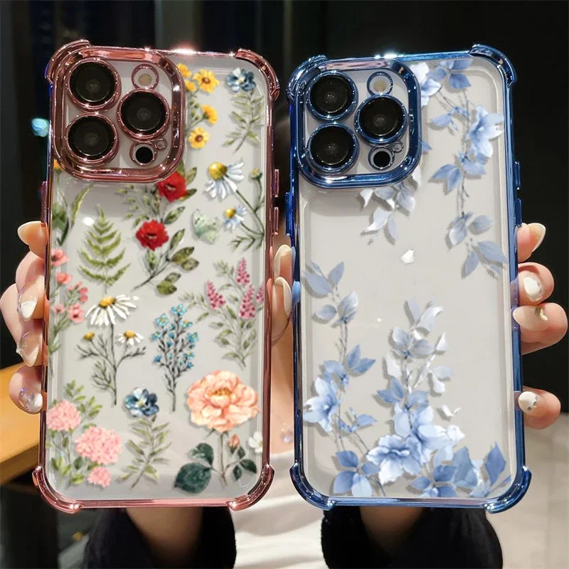 Чехол для Xiaomi POCO X8 Pro Max F8 Ultra F7 X7 X6 X5 X3 NFC M7 Mi 14T 15T Pro15 Ultra с цветочным узором и покрытием, мягкий чехол (art.: 3920db976209d) - 3920db976209d