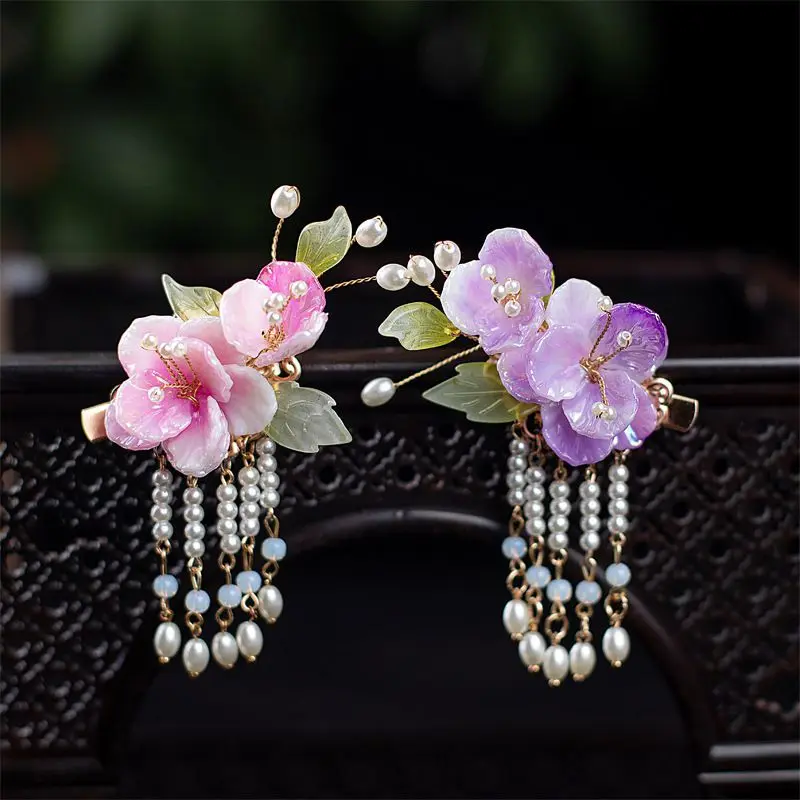 

Cute Hair Accessories for Girls Women Hanfu Flower Hair Accessory Hair Clips Headwear
