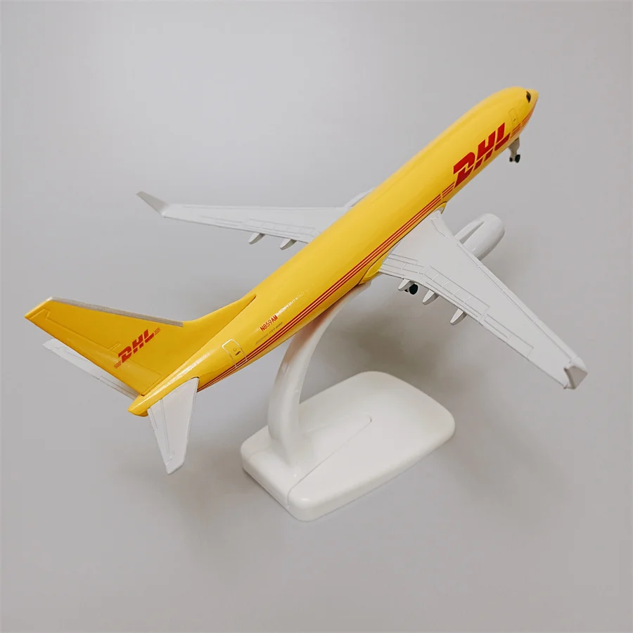 

NEW 20cm Alloy Metal AIR DHL Airlines Boeing 737 B737 Airways Diecast Airplane Model Plane Aircraft w Wheels Toys Collections