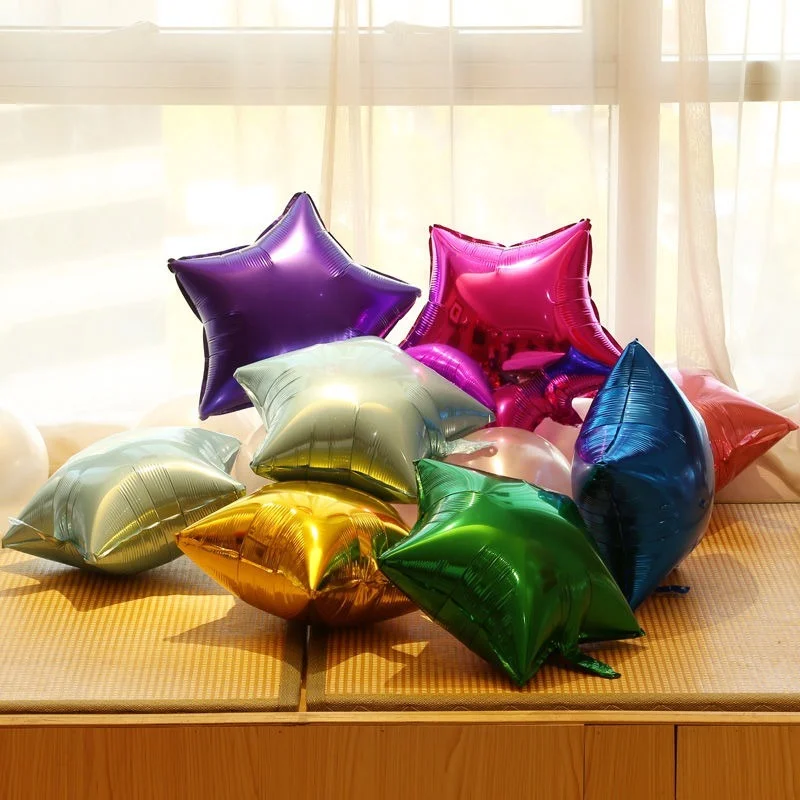 

10 шт., алюминиевые декоративные шары в виде пентаграммы