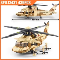 0509 439pcs military air force rescue helicopter army weapon boy 3 dolls building block toy children