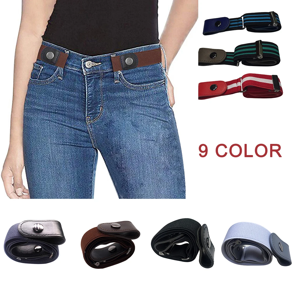 

Belts for women Buckle-Free Waist Jeans Pants No Buckle Stretch Elastic Waist Belt For Men Invisible Belt DropShipping