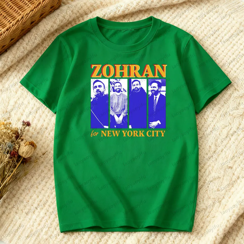 Фото Zohran Mamdani for New York City Рубашка Zohran for Mayor of New York Футболка Мужчины Женщины Унисекс Повседневная жизнь Уличная одежда Хлопковые топы №2