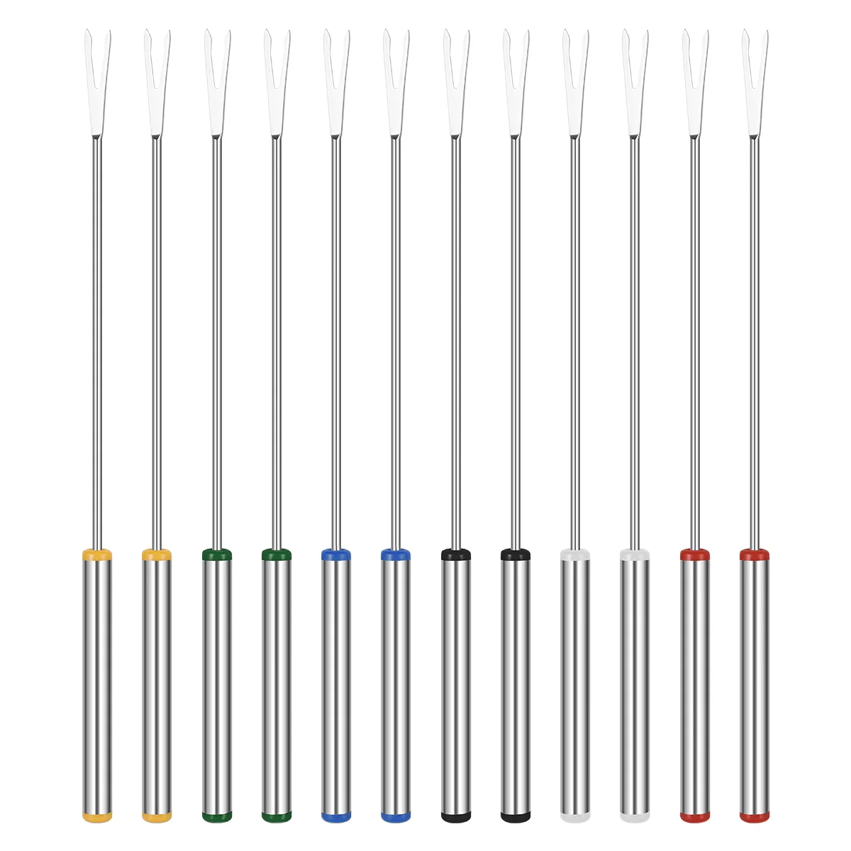 

12 Pcs Fondue Fork Fruit Fork Dessert Fork Tools Stainless Steel Fondue Fork Stainless Steel Fork