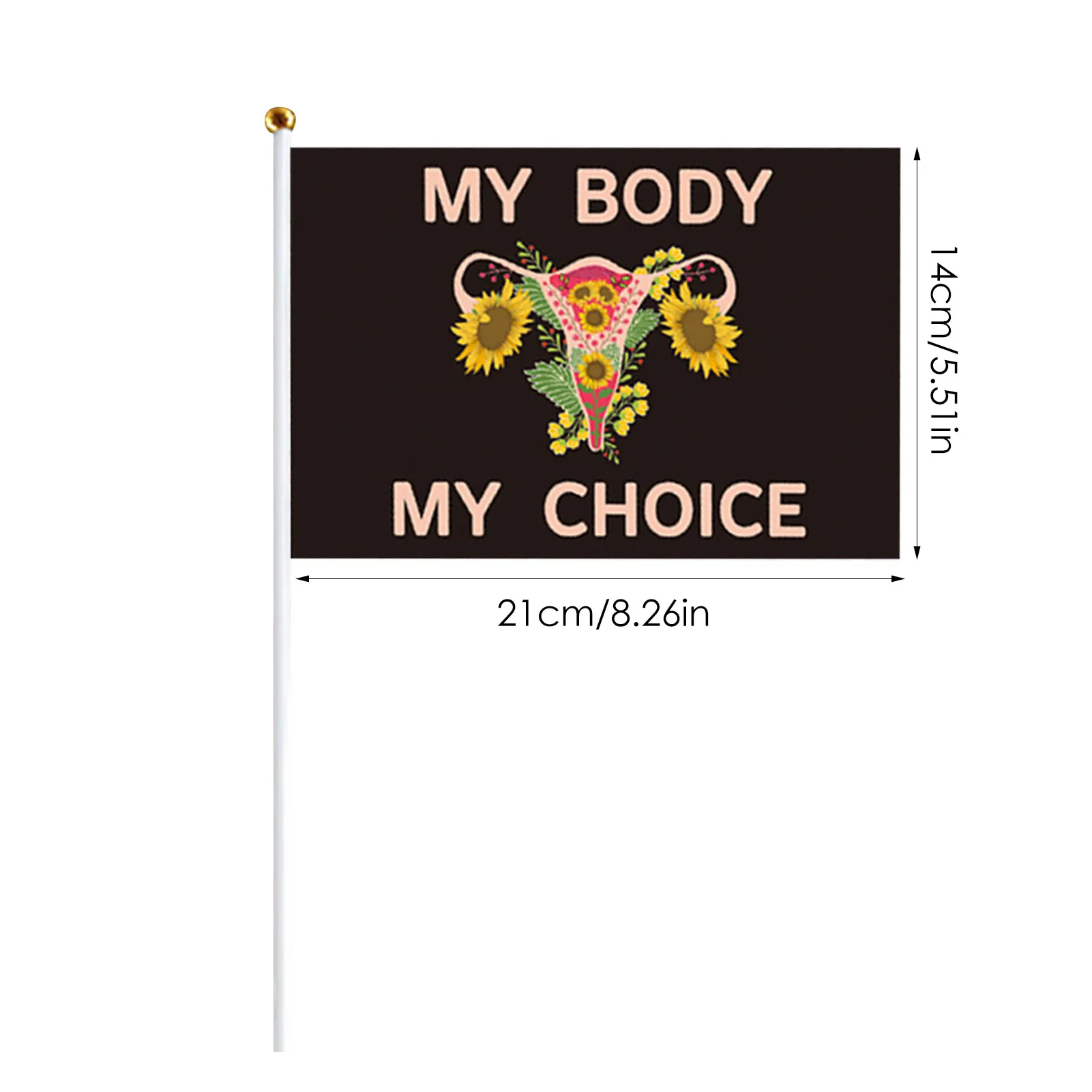 5 шт. флаги на руку My Body Choice флаг для женщин правый руке декоративные феминистские