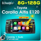 Автомагнитола Wondefoo, 2 Din, Android 10, 8G, 128G, для Toyota Corolla E120 BYD F3, с Carplay, стерео, навигация, авто аудио, Bluetooth Автомагнитолы Aвтомобильные товары для автомобиля Аудио для авто Мультимедиа GPS