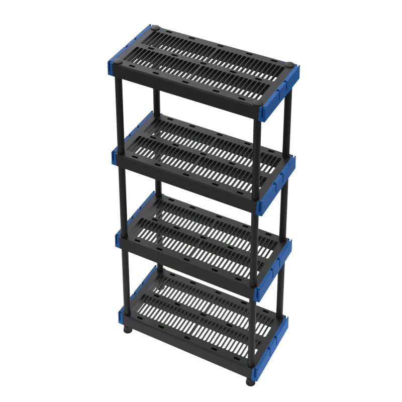 

Tier 20" x 48" Interlocking Plastic Storage Shelving Unit, Black