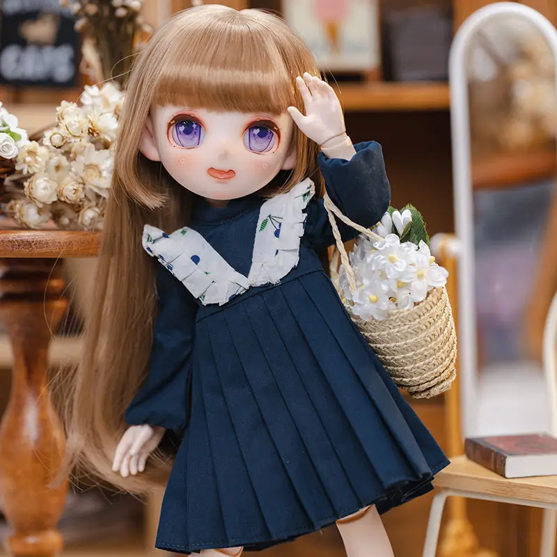 30 см Аниме BJD Кукла Pansdoll Fullset 1/6 Bjd Игрушка 25 Мобильная Шаровая Суставная Ручка UP Changable Wig Scholl Dress Girl.