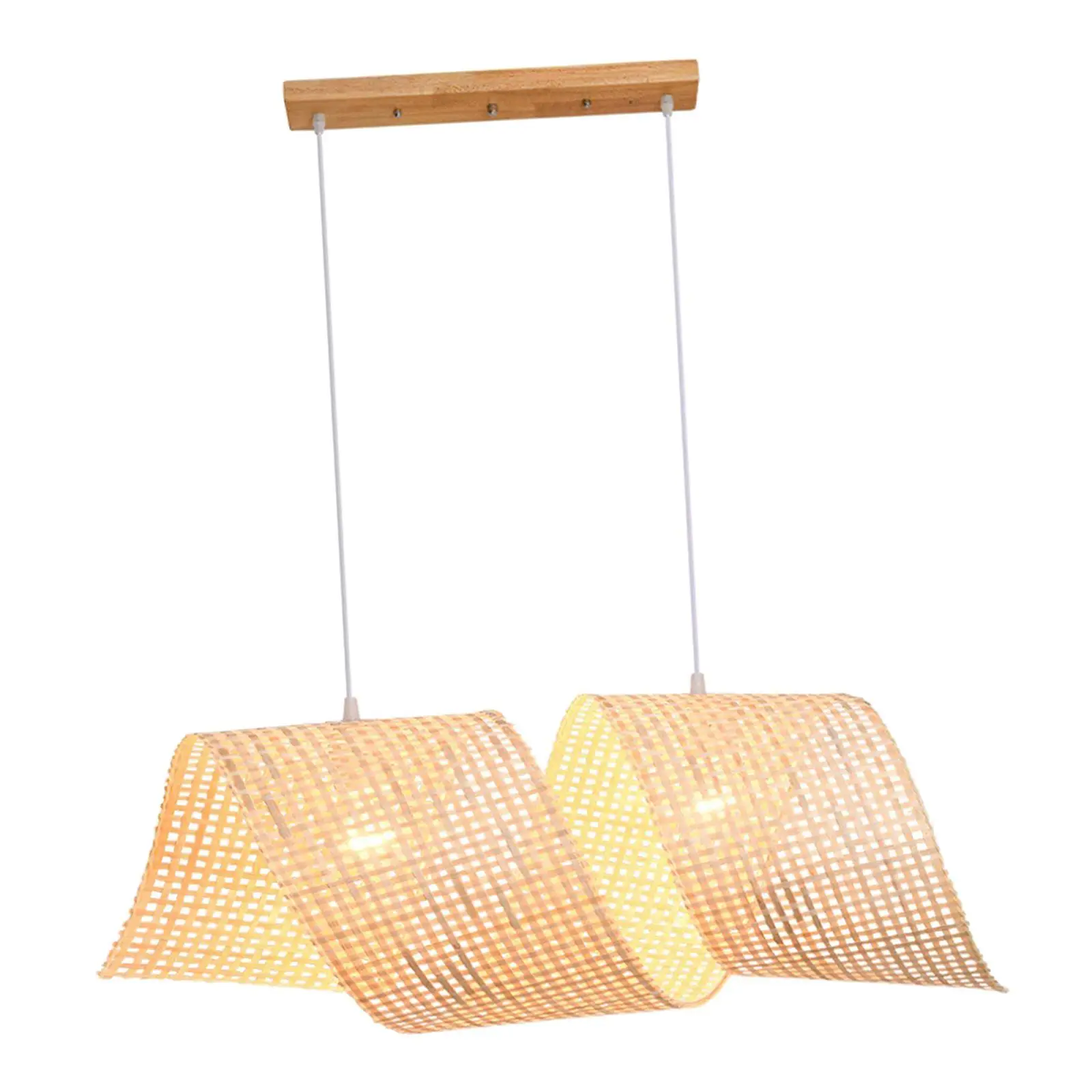 

Bamboo Pendant Light Fixture Ceiling Lighting Fixture Bamboo Lamp Shade for Farmhouse Cafe Kitchen Island Living Room Bar