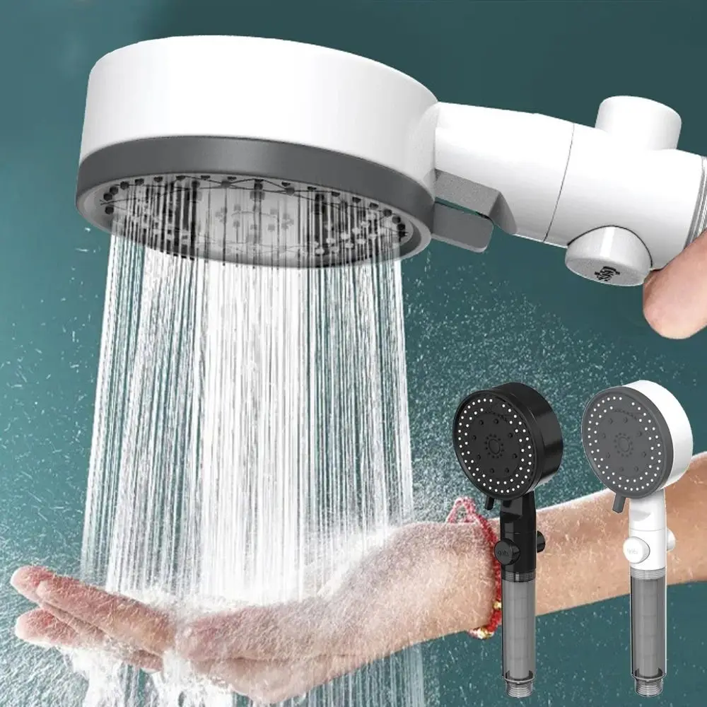 

10 Modes High-Pressure Filtered Shower Head One Key Stop Water Bathroom Handheld Showerhead Portable Shower Nozzle