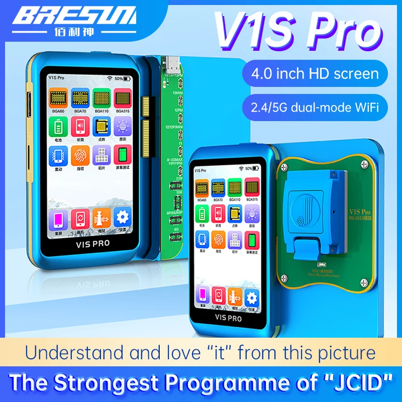 

JC V1S PRO программатор BGA315 BGA110 BGA70 для iphone X-14PM Ipxd DFU фиолетовый экран без разборки не обвязывающий WiFi чтение записи SN
