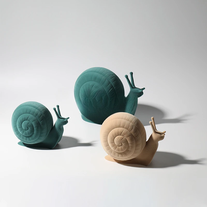 

Snail animal small ornaments cream wind modern minimalist living room TV counter desktop bedroom bedside soft decorations