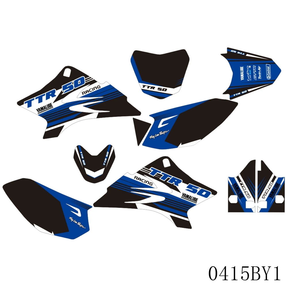 

Full Graphics Decals Stickers Motorcycle Background Custom Name For YAMAHA TTR 50 TTR50 2006-2023