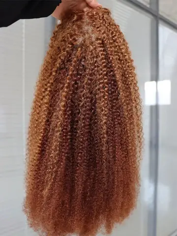 #30 блонд 3B 3C афро кудрявые натуральные Remy бразильские человеческие волосы парик для африканских черных женщин короткие длинные человеческие волосы парики