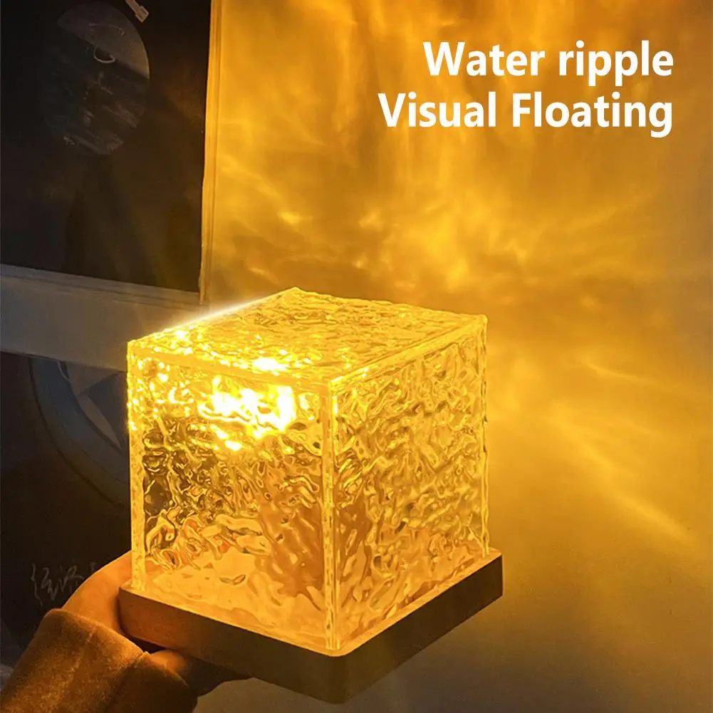 

Led Diamond Table Lamp Crystal Projection Desk Lamps Atmosphere Night Lights Decoration For Bar Hotel Bedside Lighting