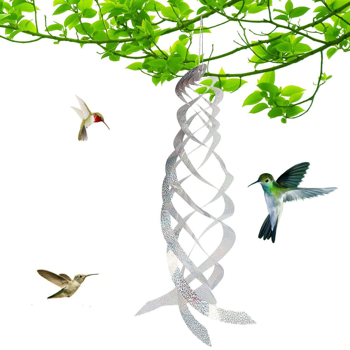 

new Bird Repellent Reflector Scare Birds Away Spiral Reflector Hanging Reflective Bird Deterrent Decorative Device Bird