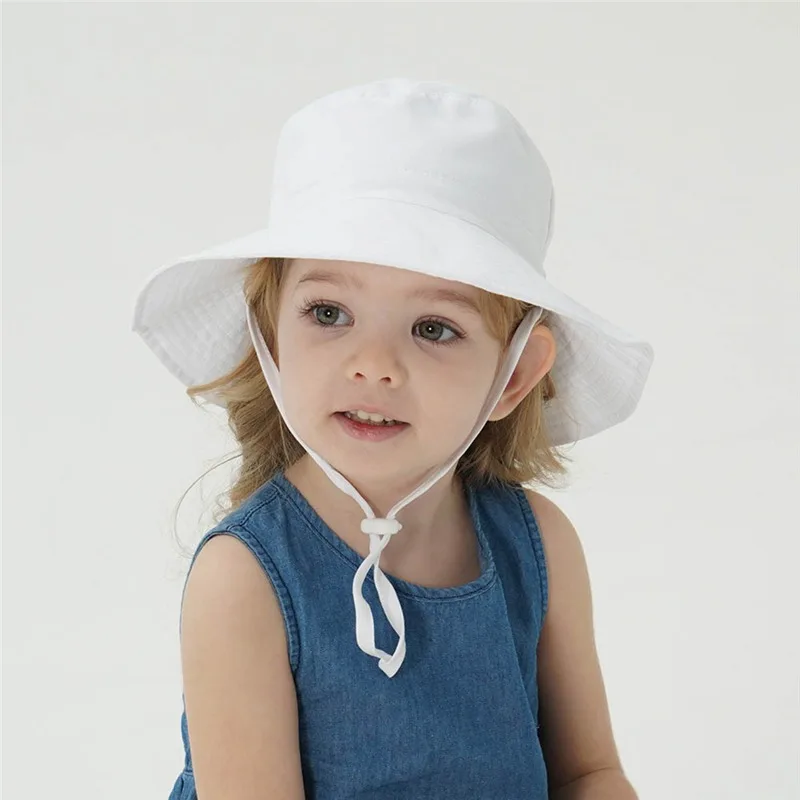 

Big Brim Baby Sun Hat Summer Spring Kids Bucket Hat For Girls Boys Cotton Children Cap Beach Travel Kids Hats Caps 2M-4Y