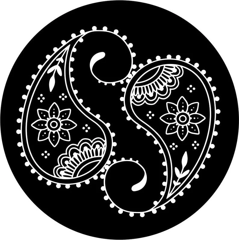 

Paisley Bandana Flower Mandala Print Spare Tire Cover for any Vehicle, Make, Model, Size - Jeep, RV, Travel Trailer,