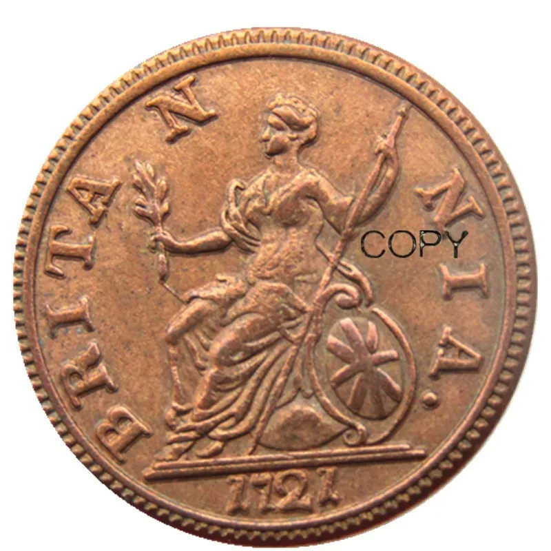 

UK,1721, просмотр британских монет Джорджа I, очень редкая копия монеты