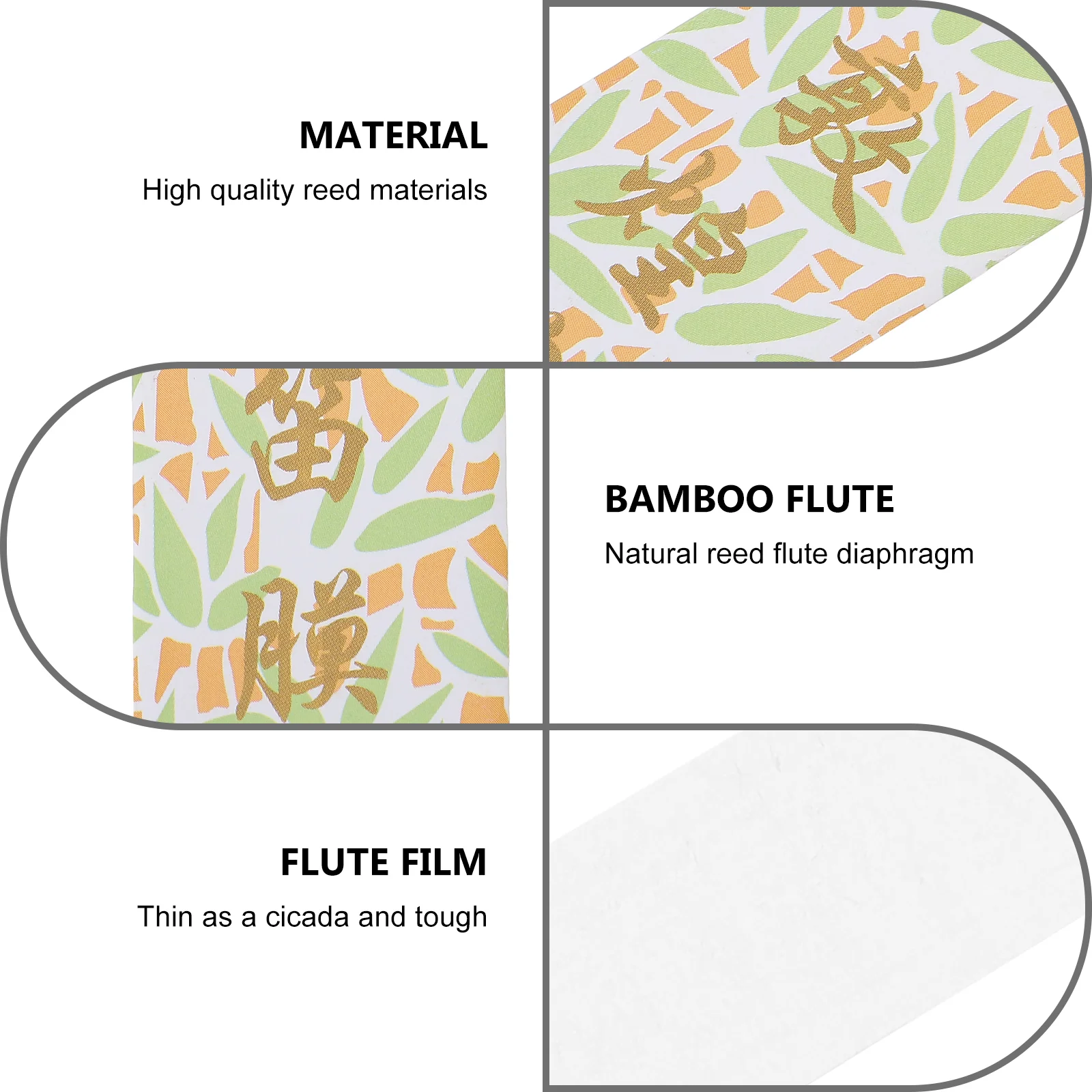 2 упаковки натуральной тростниковой мембранной флейты премиум-класса