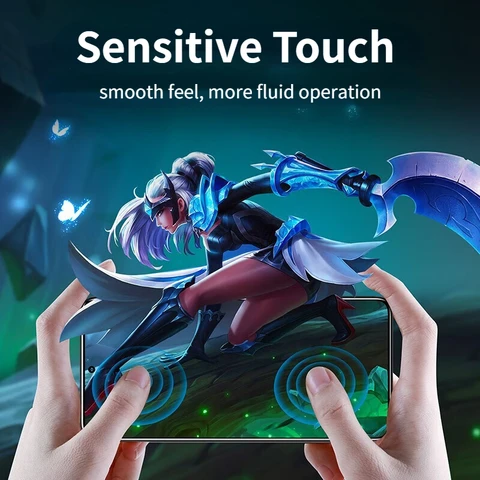 SmartDevil Vidrio Templado para Pantalla OnePlus Ace 5 Protector de Pantalla Protección de Huellas Dactilares Protección contra Luz Azul 2pcs 5Pro 2V 3V