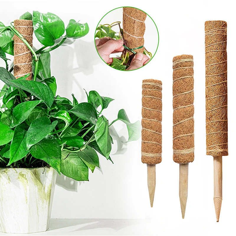 

1PC 30/40/50cm Plant Climbing Coir Totem Pole Safe Gardening Coconut Stick For Climbing Plants Vines And Creepers Plant Support