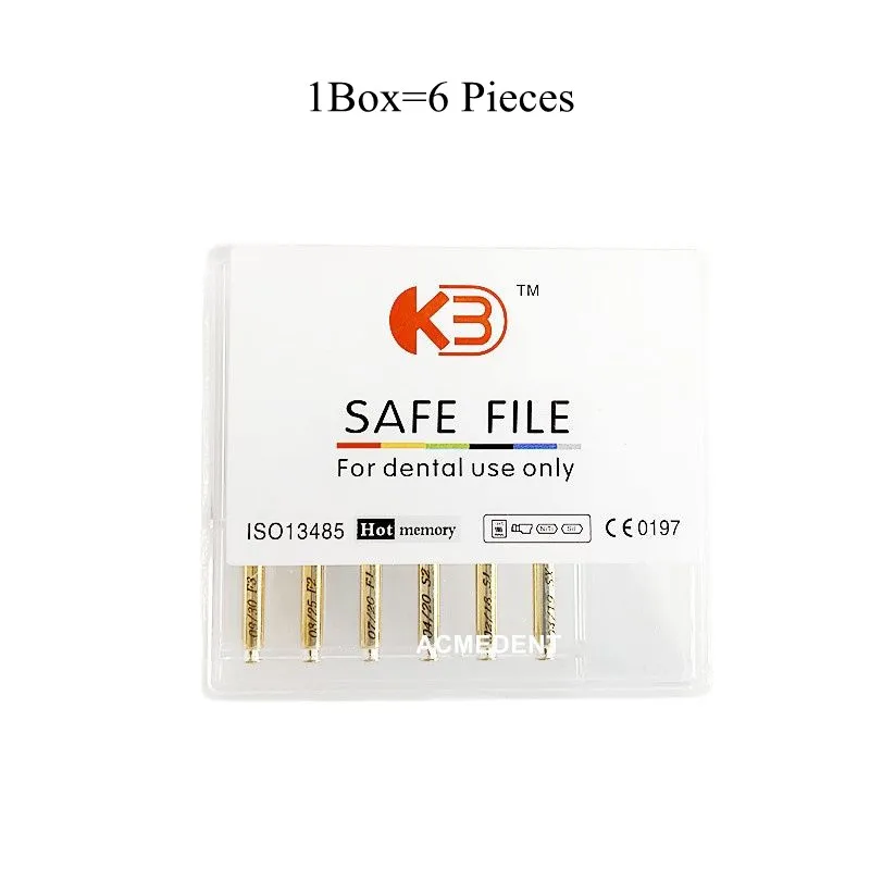 10Box Dental Gold Flexible Endo Rotary Files Golden Endodontic Heat Activated Nickel Titainium Instrument 6Pieces/Box